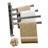 Swivel Towel Rack 4 Arms Thickened Space Aluminum 180 Degrees