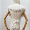 MZE JPLAN Women's Faux Fur Vest Tie Backless Halter Sleeveless