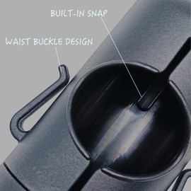 YUCHIYA Dog Poop Bags Holder with Leash Clip and Adjustable Strap, Dog Poo Bags Dispenser with 2 Side Hooks for Used Dog Waste Bags (2 Holders 30 Bags, Black)