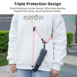 [XYYORITRIX] Camera Strap, Compatible with DJI Osmo Pocket 3 2, INSTA360, X4, X3, X2, Ace Pro 2, Ace Pro, GO 3S, 3, Gopro Series, Osmo Action 5 Pro/Action 4 Strap, Neck Strap, 48.8 inches (124 cm