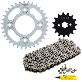 NICHE Drive Sprocket Chain Combo for Honda Grom 125 Front 15 Rear 34 Tooth 420 O-Ring 106 Links