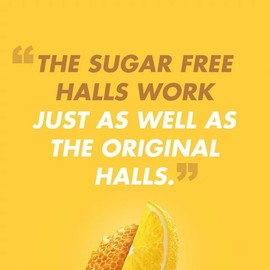 Mondelēz International HALLS Relief Honey Lemon Sugar Free Cough Drops, Economy Pack, 70 Drops