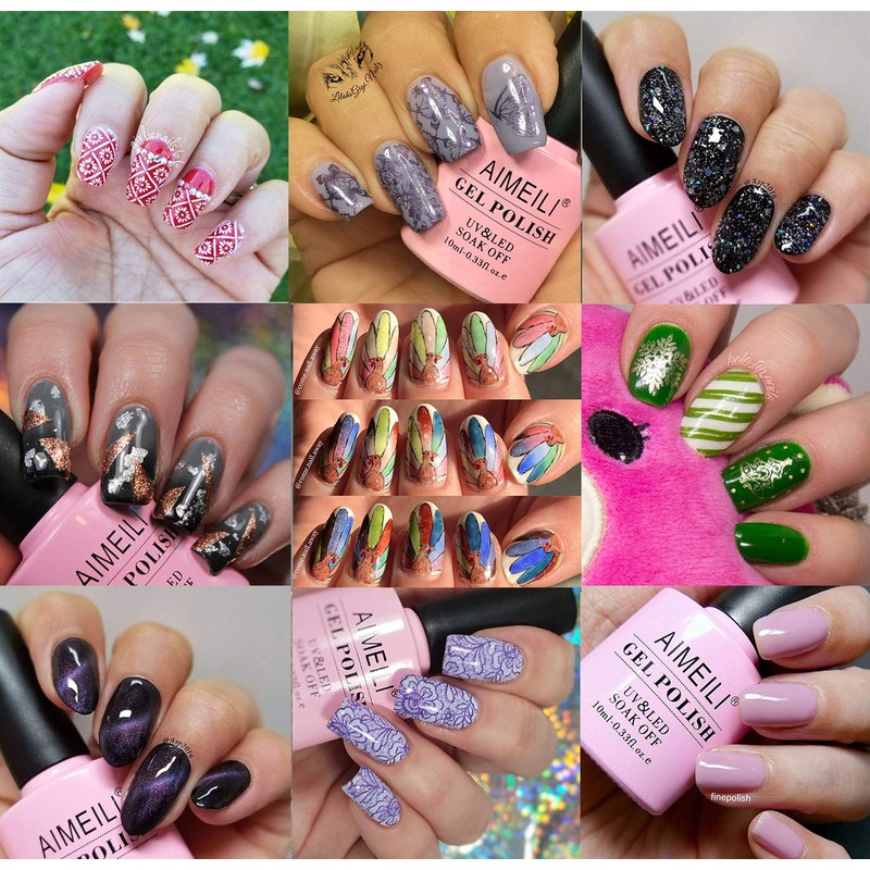 AIMEILI No Wipe Top Coat Soak Off U V LED