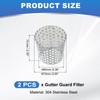PATIKIL Gutter Guard Filter 3"-2.4", 2 Pcs PVC Termination Cap