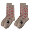 Gunze BDW053 Bodywild Men's Socks, Set of 2 Pairs, khaki