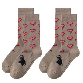 Gunze BDW053 Bodywild Men's Socks, Set of 2 Pairs, khaki