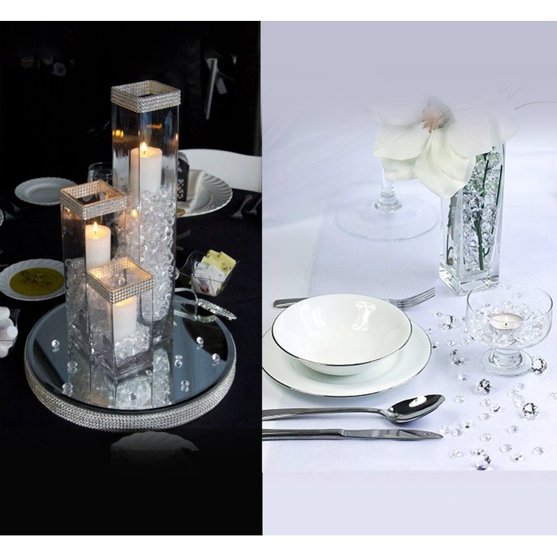 Absofine Decorative Diamonds, Colourless, Diamond Transparent Crystal, Decorative Stones, Table