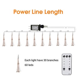 Dreamworth Remote Firework LED Copper Wire Starburst Lights - 10 Connection 600 LED Fairy Twinkle String Lights - 8 Modes With Remote Control, Dimming, Timer (Colorful)