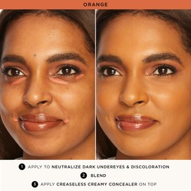 tarte creaseless corrector - orange (medium to deep skin tones)