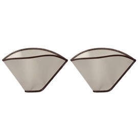 Coffee Filter, 2PCS Permanent Pour Over Coffee Dripper Paperless Drip Cup, Stainless Steel Paperless Drip Cone Coffee Filter for Cups, Mugs, Carafes, Mesh Cone Filter (U-Shape)