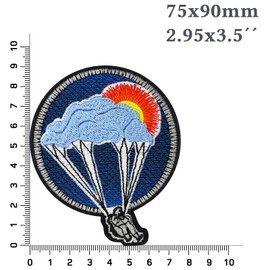 Sport Patches Paragliding Patch Weatherproof Patches Embroidered sew-on Image Outdoor Patches for Extreme Sports Badge Fabric Applique to Iron on All Fabrics | 90x75 mm