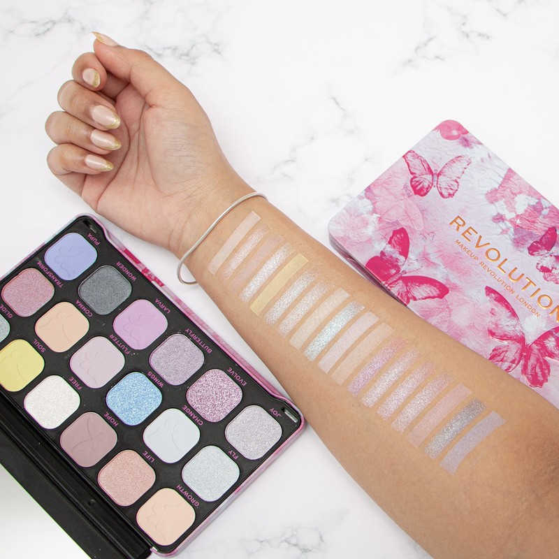 Makeup Revolution, Forever Flawless Butterfly Eyeshadow Palette, 18 Shades, 19.8