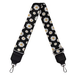 Poceacles Daisy Floral Pattern Purse Strap Replacement Adjustable Bag Strap Durable for Crossbody Handbags, Shoulder Strap for Messenger Bag, 1 Piece