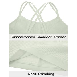 Happy Cherry Girls Sports Bra Teens Training Bras with Non-Removable Padding Bras Criss-Cross Back Padded Strappy