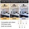 Rviezza 6-Lights Semi Flush Mount Modern Ceiling Light Fixture, Industrial