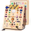 Iharpro Busy Board with 19 LED Light Switches, Montessori Toys