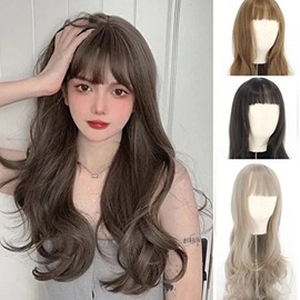 2023 Long Hair Wavy Wig Long Natural (KYR-WA5B65F) Dark Brown / 2023 긴머리 웨이브 통가발 롱 자연스 (KYR-WA5B65F) 다크브라운