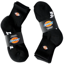 Dickies Socks, Logo Embroidered, Bottom Pile, Crew Socks, White, Black, 3-Piece Socks, Middle Length Socks, 3-Pair Set, Men's, 3-Pack (Embroidered Logo, Black-M03), Men's Black 3 Pair Set
