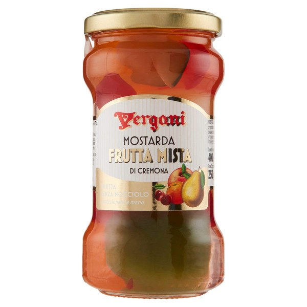 Vergani Mostarda di Frutta Italian Candied Fruits In Mustard 400 gram jar