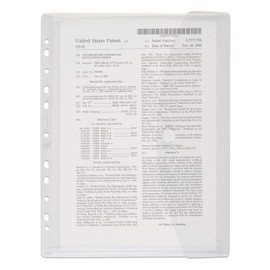 Elba Urban document folders for filing DIN A4 with Velcro closure and euro holes, pack of 6, plastic, transparent, clear A4