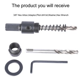 3/8 in. Hole Saw Arbor with Adapter