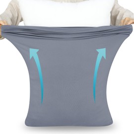 BestOnePlus [Set of 2] Pillow Cover, Super Stretchable, Envelope Type, Photocatalytic, Antibacterial, Odor Resistant, 3D Stretch, Washable, Textured, Pillow Cover, Sweat Absorbent, Quick Drying, All