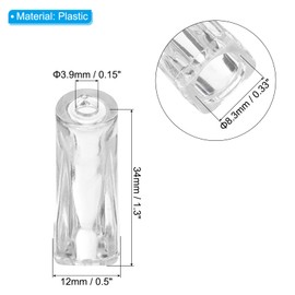 PATIKIL Blind Pull Cord Knobs, 20Pcs Plastic Window Blind Cord Knobs Drops Pull End for Curtain Crafts Drawstring Tassels Window Decor Roman Shade Pull Cords, Clear