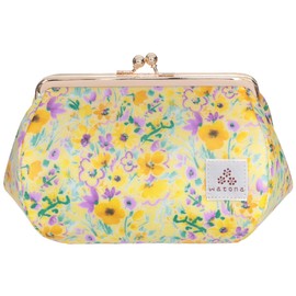 watona Laminated Makeup Pouch, Makeup Pouch, Cosmetic Pouch, Travel Pouch, 4.5 Inch Pouch (Mother's Day Gift) [Waterproof] 45 Alice, yellow