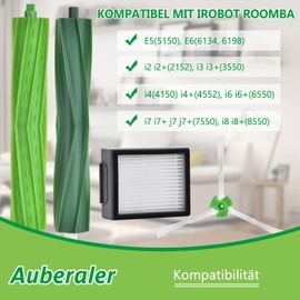 Auberaler Ersatzteile f1r iRobot Roomba i7 Ersatz Zubeh?r Kompatibel mit iRobot Roomba j7 j7+/Plus i7 i7+ i3 i3+ i4 i4+ i6 i6+ i8 i8+ E5 E6 E7 Staubsauger