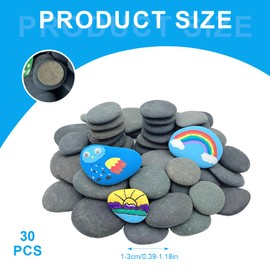 LuLiyLdJ 30 Pieces Painting Pebbles, Flat Stones for Painting, Natural Rocks Drawing, Painting Stones, Flat Stones, Decorative Stones for Aquarium, Garden