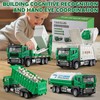 4 Packs Die-cast Mini Garbage Truck Toy, Metal Trash Truck