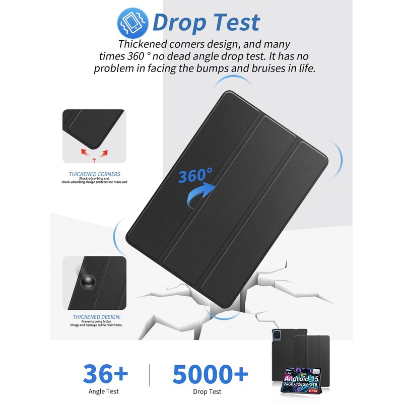 Case for TABWEE T90 11 Inch, yystao Slim Stand Tri-Fold
