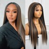 ToyoTress Natural Black Synthetic Lace Front Wig - 26 Inch