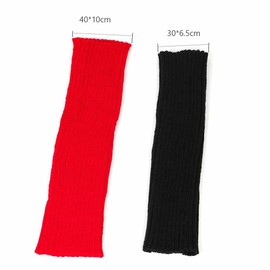 SHTGOI Leg Warmers and Pulse Warmer Set Cotton Knitted Leg Warmers Fingerless Gloves Winter Arm Hand Warmer Leg Warmer Leg and Arm Warmers for Yoga Dancing Gym Exercises Keep Warm Dark Purple