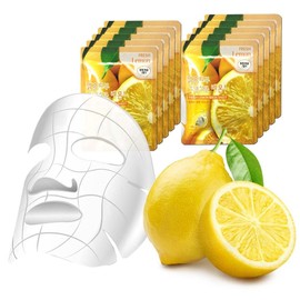 3W Lemon Hot/Cold Mask Sheets 10 Sheets Skin Elasticity Travel Tanning / 3W 레몬 냉온 마스크 시트 10 매 피부 탄력 여행 태닝용