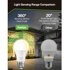 Eastiya Dusk to Dawn Sensor LED Outdoor Light Bulb, Warm