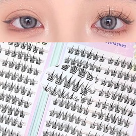 Momo Lash large capacity no-glue eyelashes, 288 hairs, 10mm 11mm 12mm mixed composition, 1 piece, black / 모모래쉬 대용량 노글루 속눈썹 288모 10mm 11mm 12mm 혼합구성, 1개, 블랙