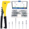 Glarks Heavy Duty Riveter Set, 210Pcs Aluminum Blind Rivets Assortment