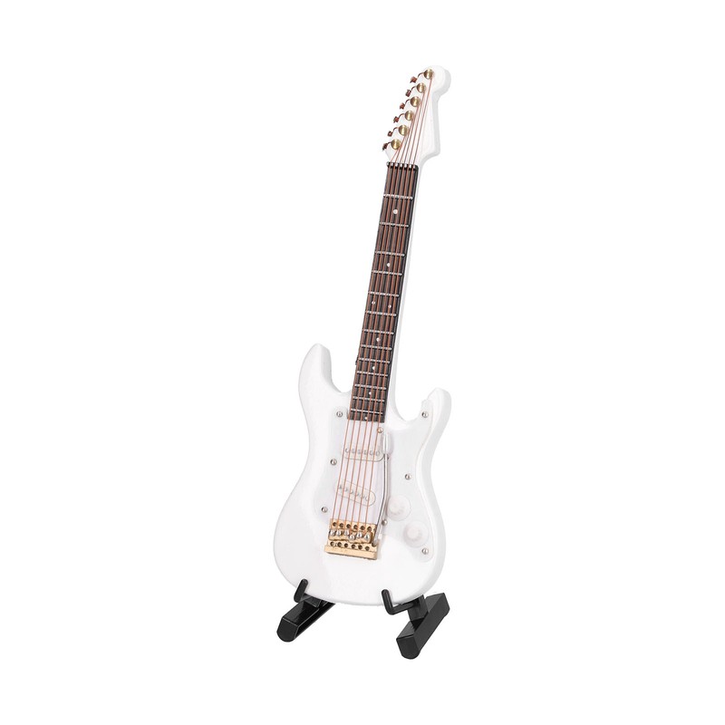 Minature Electric Guitar Wooden Mini Instrument Model Suitable for Gifts