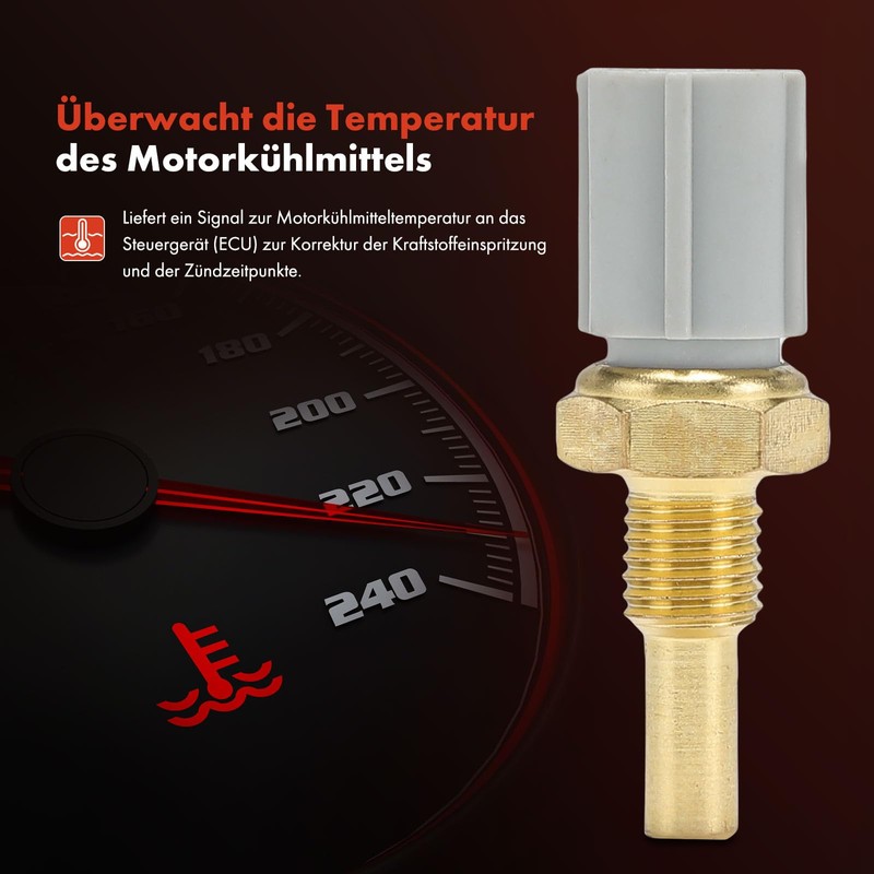 Frankberg Coolant Sensor Coolant Temperature Sensor 2-Pin Compatible with Justy