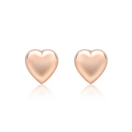 Carissima Gold Children's 9 ct Rose Gold 6.9 x 7.2 mm Puffed Heart Stud Earrings
