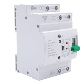 Automatic Transfer Switch, ATS 2P 63A 400V Transfer Switch DIN Rail ATS, Dual Power Switch DIN Rail, Electric Load Diverter for Three-Phase Power Supply