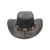 WALKER AND HAWKES - Leather Cowhide Outback Cowboy Conchos Hat