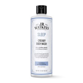 J.R. Watkins Sleep Creamy Moisturizing Body Wash, Cleanses & Encourages Restful Sleep, Natural Monoi & Sandalwood, 12 oz