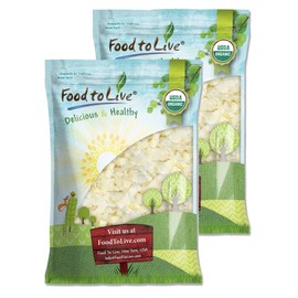 Food to Live Organic Coconut Chips, 6 Pounds - Non-GMO, Kosher, Raw, Desiccated, Unsweetened, Unsulfured, Dried Flakes, Vegan, Keto, Bulk, Great for Baking