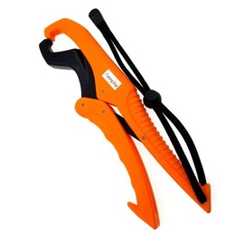 Fishing Gripper, Portable Fish Lip Gripper, Fishing Tool, Fishing Accessories for Outdoor, Flyfishing, Solocamping, picnicaesthetic - Color: Bright Orange, Specification: 24.5cm/9.65in 100g 1pc