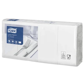 Tork White Lunch Napkin 1/8 Folded, 2 Ply, Pack of 200 Napkins