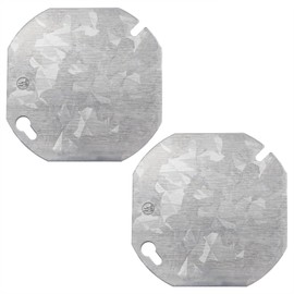 CChiai 2PCS Octagonal Electrical Box Cover Square Junction Fire Receptacle Switch Panel For 4 Inch Blank Cover