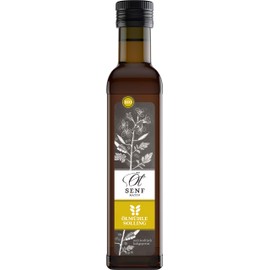 ÖLMÜHLE SOLLING - Organic Mustard Oil | High Quality Cold Pressed Oil with High Content of Unsaturated and Omega-3 Fatty Acids Organic Mustard Oil with Spicy Taste | Contents: 250 ml