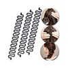 2 x schwarze Haarflechtwerkzeug-Roller, Haar-Dreh-Styling-Zubehör für Frauen, einfache und Styling-Werkzeuge,